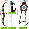 Kids Bow And Arrow Toy Set For Kids 4-6-8-12 Years Old, Archery Toy Set With Led Light - Includes 2 Bows, 20 Suction Cup Arrows, 2 Arrows And 1 Vertical Target