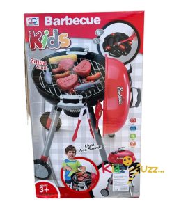 Red Barbeque Play Set Toy For Kids Pretend Play