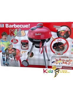 Red Barbeque Play Set Toy For Kids Pretend Play