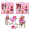 30Cm Doll With High Chair And Accessories Toy For Kids