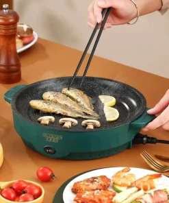 Electric Multicooker, 220V Non-Stick Frying Pan For Bbq2