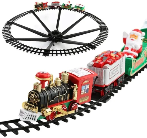 Foreign Trade Electric Christmas Train, Electric Sound And Light Can Hang Christmas Tree Christmas Rail Car, Christmas Gift Toys Peripheral Products Christmas Decor Gift For Christmas Thanksgiving6