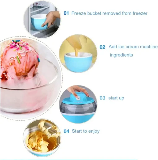 Home Ice Cream Maker - Originals 0.6L Ice Cream Maker-Make Delicious Ice Cream in Just 4 Simple Steps