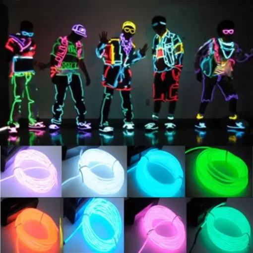 Led Stick Figure Kit - Light Up Stickman Costume For Adults In Assorted Glowing Colors, Christmas Dance Light Car Night Walk Vest