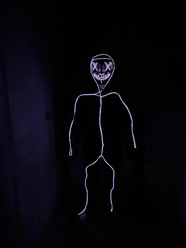 Led Stick Figure Kit - Light Up Stickman Costume For Adults In Assorted Glowing Colors, Christmas Dance Light Car Night Walk Vest photo review