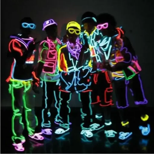 Led Stick Figure Kit - Light Up Stickman Costume For Adults In Assorted Glowing Colors, Christmas Dance Light Car Night Walk Vest2