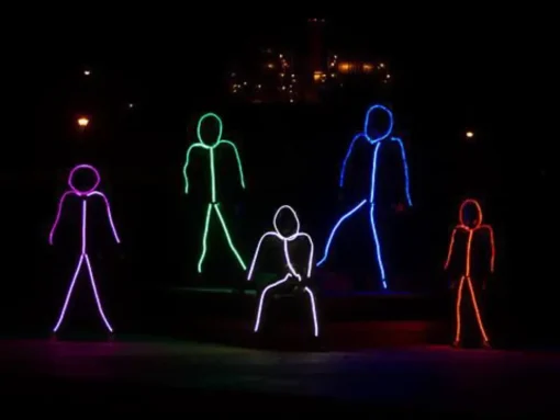 Led Stick Figure Kit - Light Up Stickman Costume For Adults In Assorted Glowing Colors, Christmas Dance Light Car Night Walk Vest8