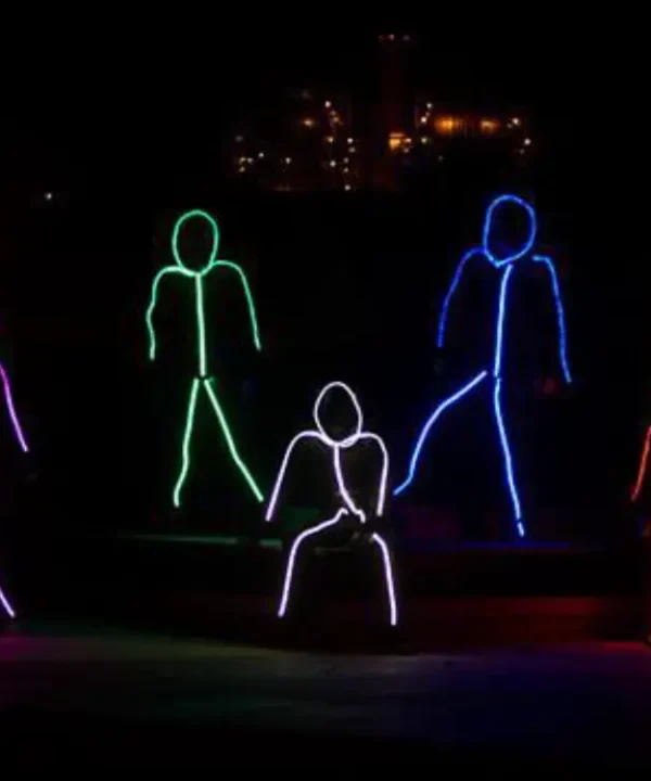 Led Stick Figure Kit - Light Up Stickman Costume For Adults In Assorted Glowing Colors, Christmas Dance Light Car Night Walk Vest8