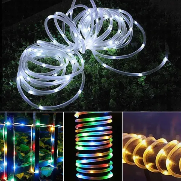 40ft Solar Garden Pathway Light Strips5