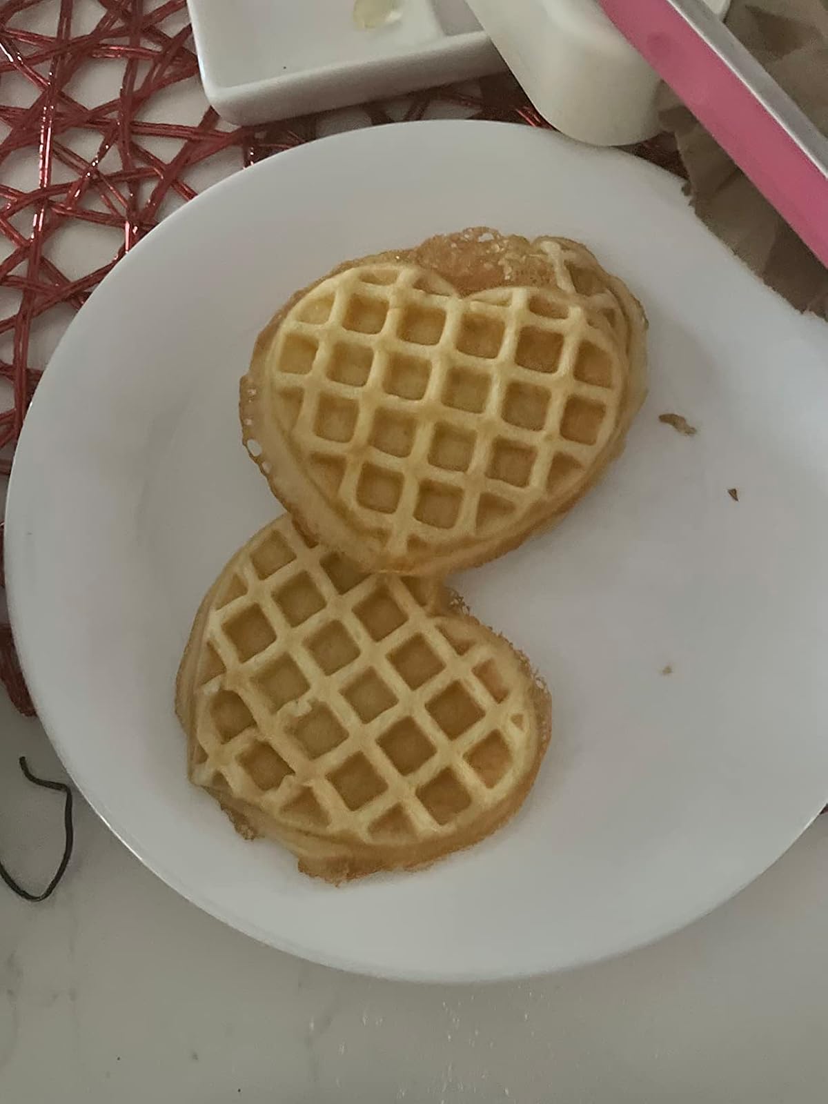 Double Plate Electric Waffle Maker Machine Mini Heart 220V photo review