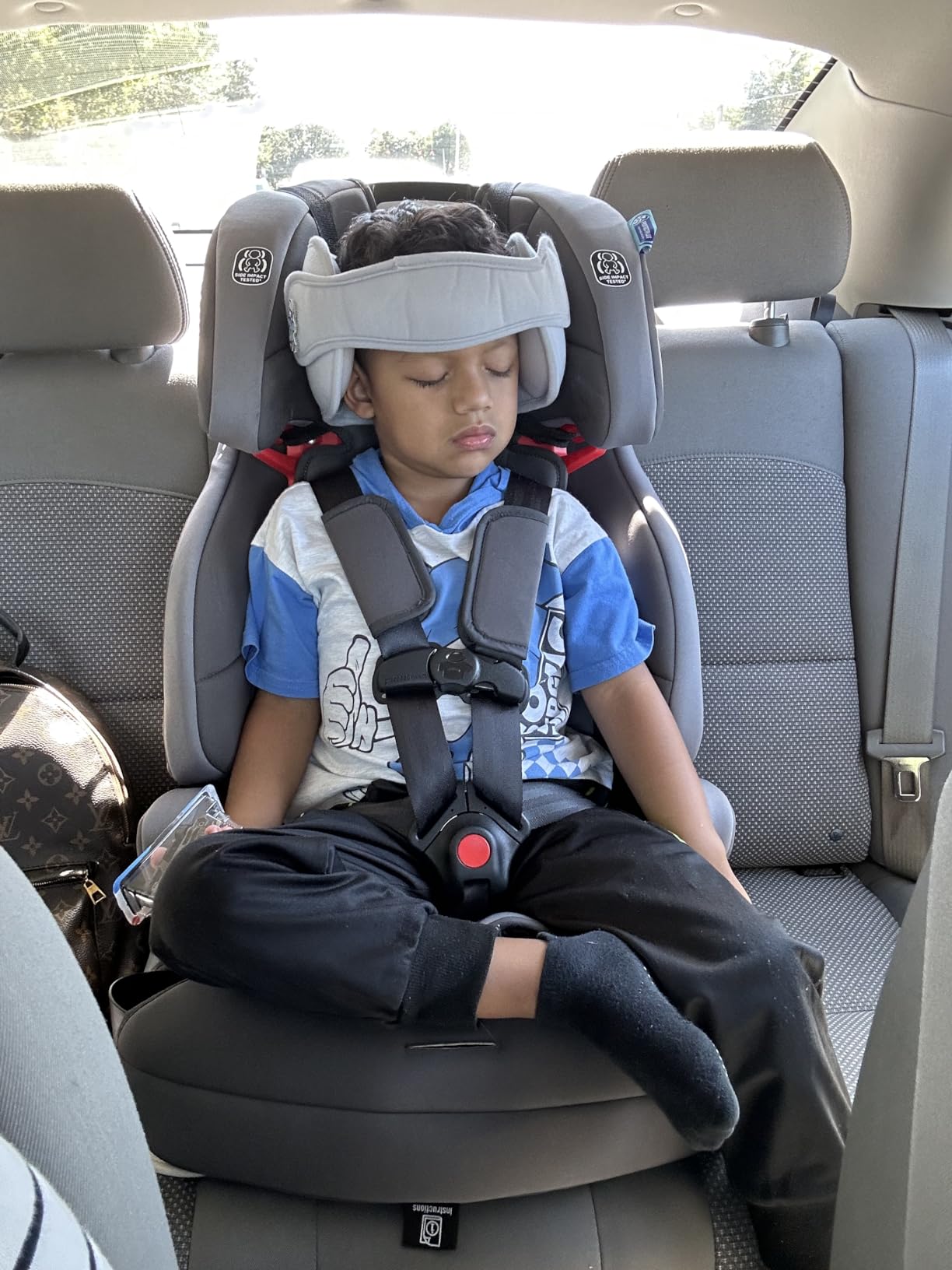 Adjustable Baby Car Seat Head Support & Safety Belt photo review