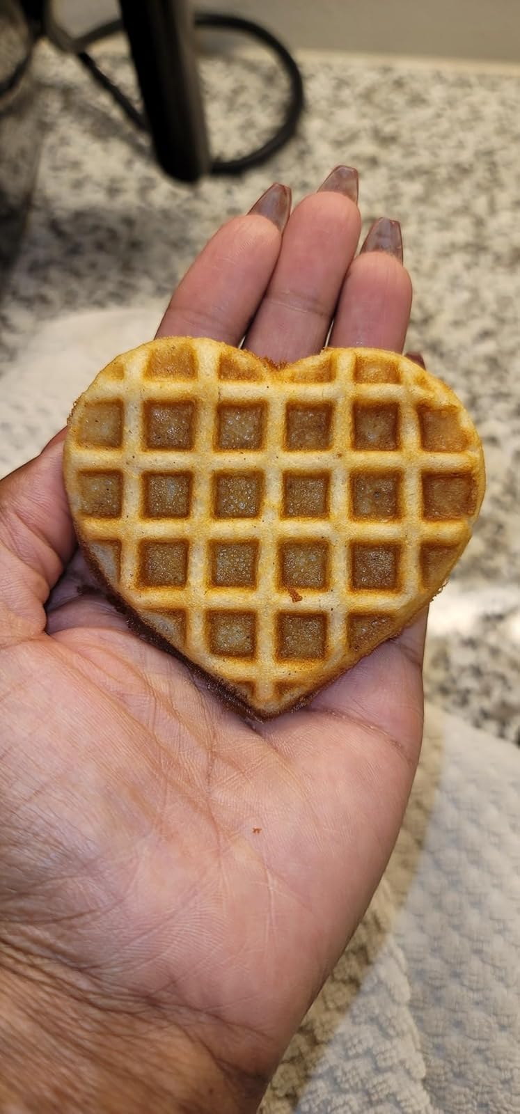 Double Plate Electric Waffle Maker Machine Mini Heart 220V photo review