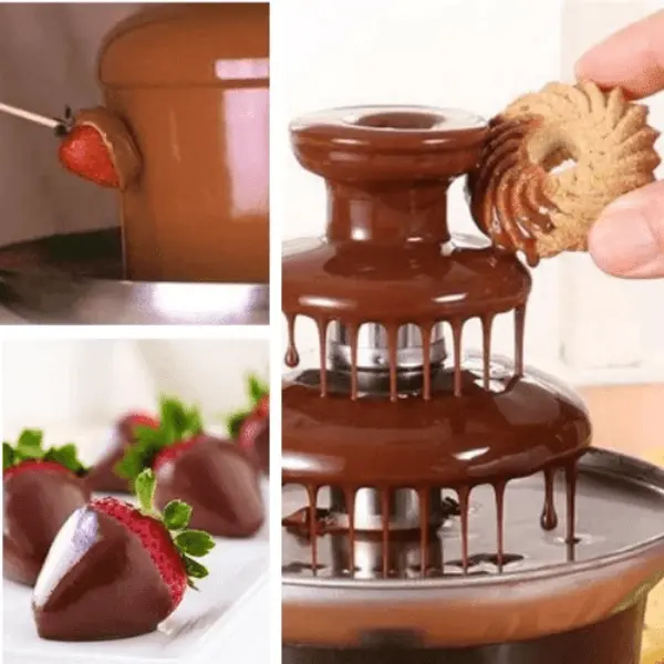 Chocolate Fondue Fountain Assemble 3 Tiers3