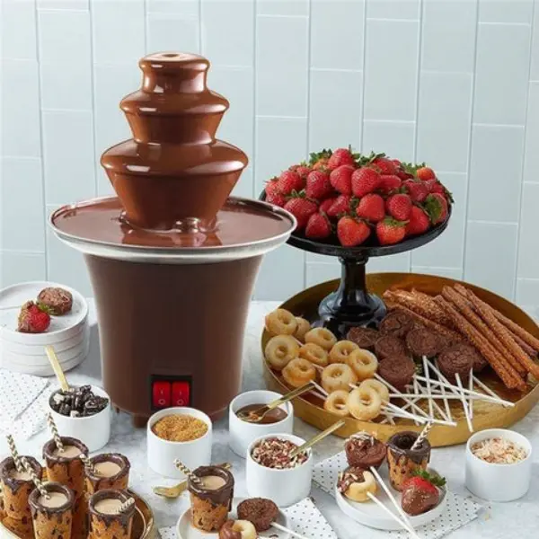 Chocolate Fondue Fountain Assemble 3 Tiers4