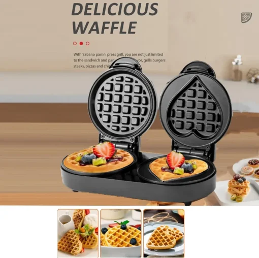 Double-Plate-Electric-Waffle-Maker-Machine-Mini-Heart-220V