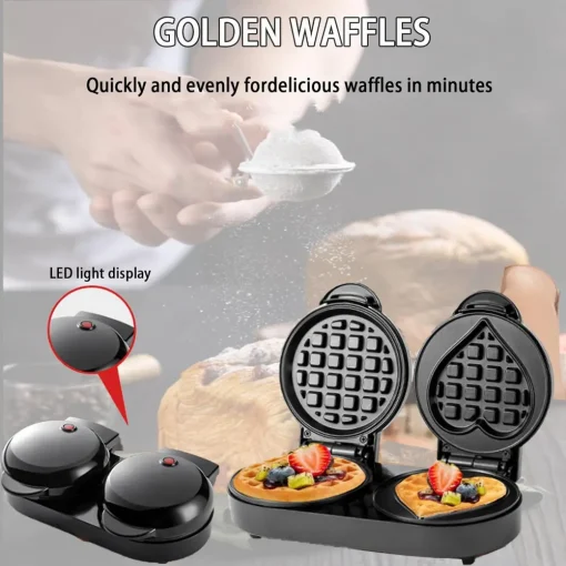 Double-Plate-Electric-Waffle-Maker-Machine-Mini-Heart-220V