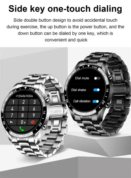 Full Circle Touch Screen Steel Band Luxury Bluetooth Smart Watch7