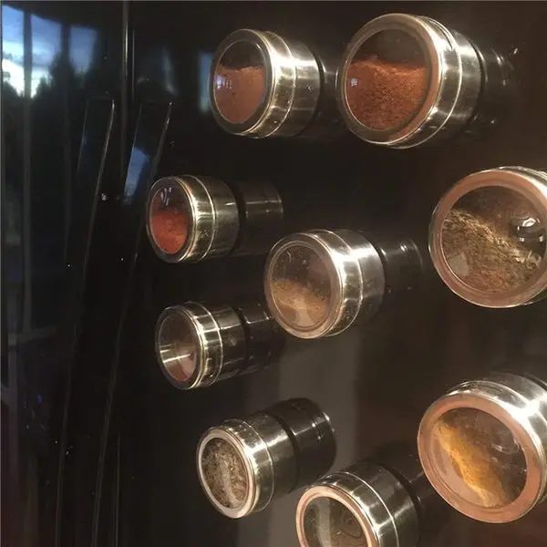 Magnetic Spice Jars With Rack2