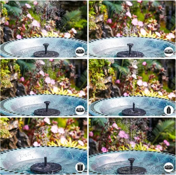 Solar Powered Bird Bath Water Fountain Pump - Garden And Pond4