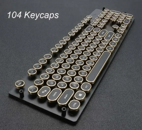 Steampunk Style Typewriter Mechanical Keyboard Switch2