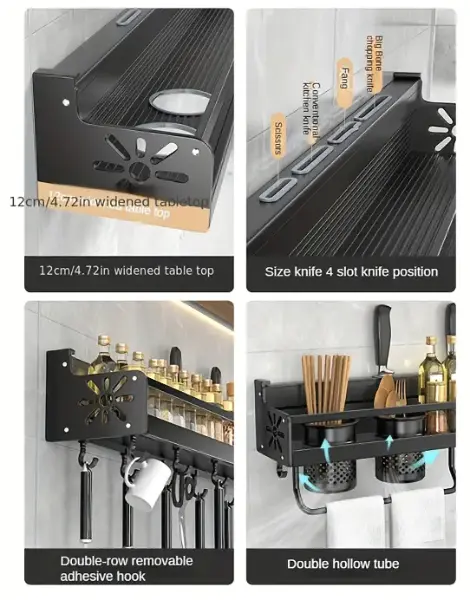 Wall Mounted Kitchen Storage Rack Organizer1