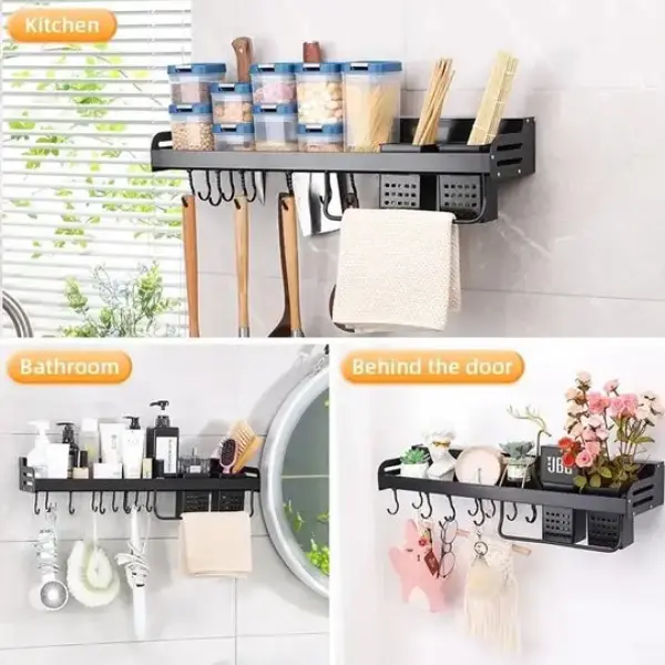 Wall Mounted Kitchen Storage Rack Organizer3