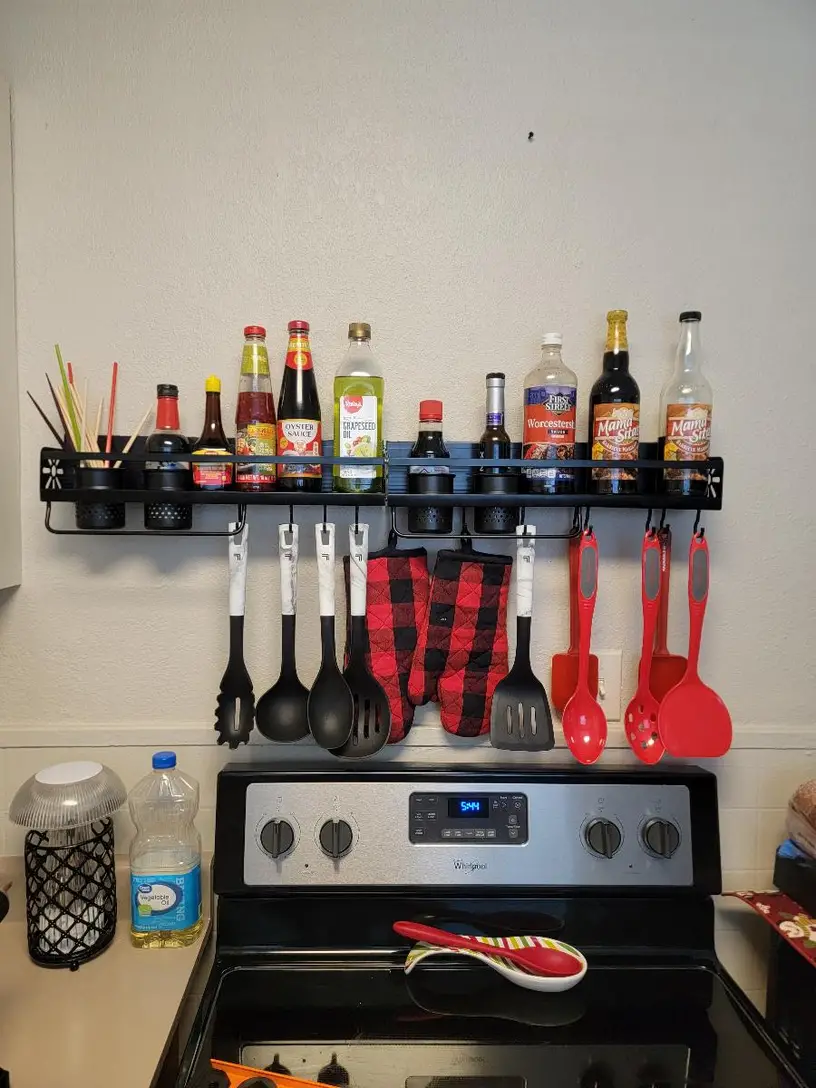 Wall Mounted Kitchen Storage Rack Organizer photo review