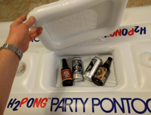 28 Cup Holder Inflatable Pool Beer Pong Table , Pool Pong photo review