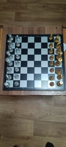 Chess Set With High Quality Chessboard Gold Silver photo review