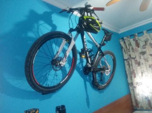 Bicycle Rack Wall Metal Hook Bicycle Mountain Bike Wall Bracket Wall Rack photo review