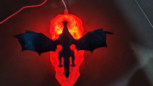 Dragon Night Light - 3D Printing Fire Breathing Dragon Lamp photo review