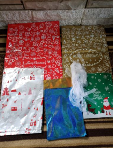 Drawstring Christmas Gift Bags (15 Sets) photo review