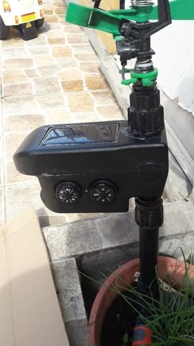 Garden Solar Scarecrow Motion Activated Water Animal Repellent Deterrent Sprinkler photo review