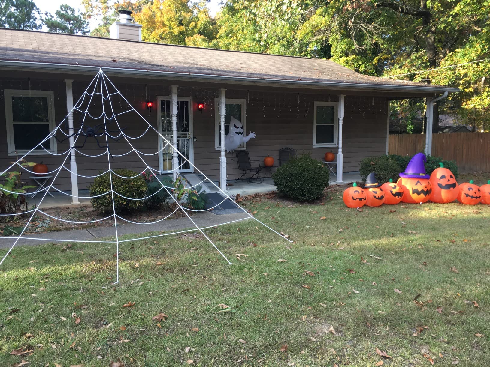 Halloween Giant Spider Huge Stretchy Cobwebs Terror Plush photo review