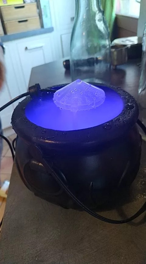 Halloween Witch Pot Smoke Machine Mist Maker photo review