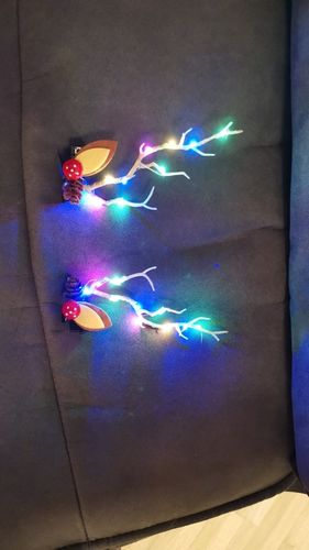 Light Blinking Hair Clip Christmas Antler photo review