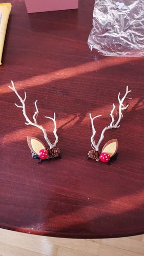 Light Blinking Hair Clip Christmas Antler photo review