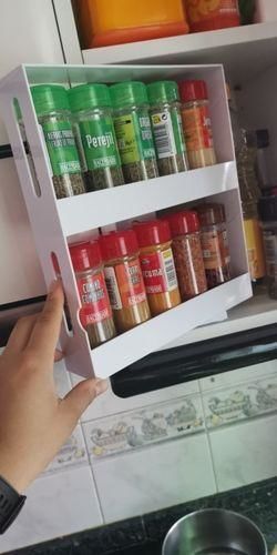 Multi-Function Rotating Storage Rack Kitchen Spice Organiser photo review