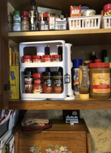 Multi-Function Rotating Storage Rack Kitchen Spice Organiser photo review