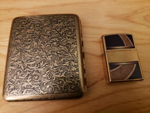 Retro Pure Copper Hand-Carved Cigarette Case For 20 Cigarettes Peaky Blinders photo review