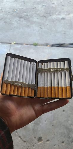 Retro Pure Copper Hand-Carved Cigarette Case For 20 Cigarettes Peaky Blinders photo review