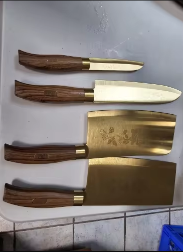 Titangold Designer Titanium Kitchen Knife Set photo review