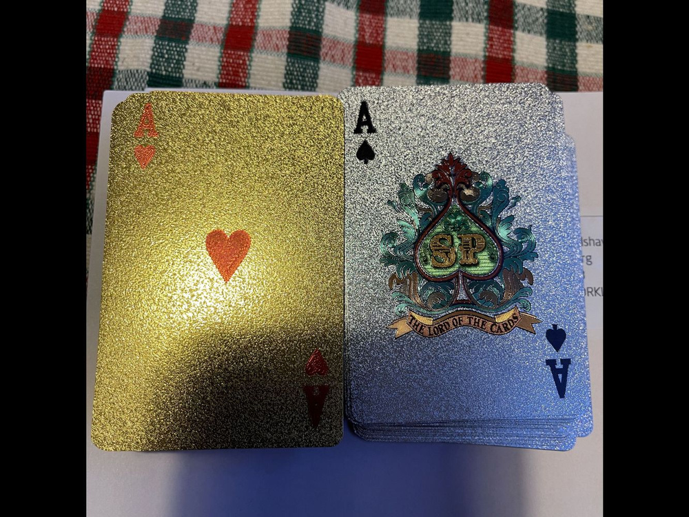 Waterproof Golden Playing Durable Cards photo review