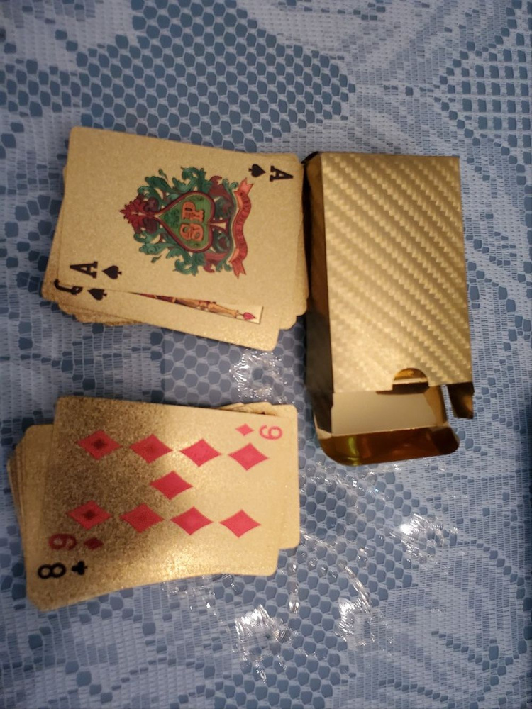 Waterproof Golden Playing Durable Cards photo review